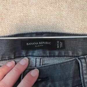 Mens Banana Republic Slim Fit Grey Jeans